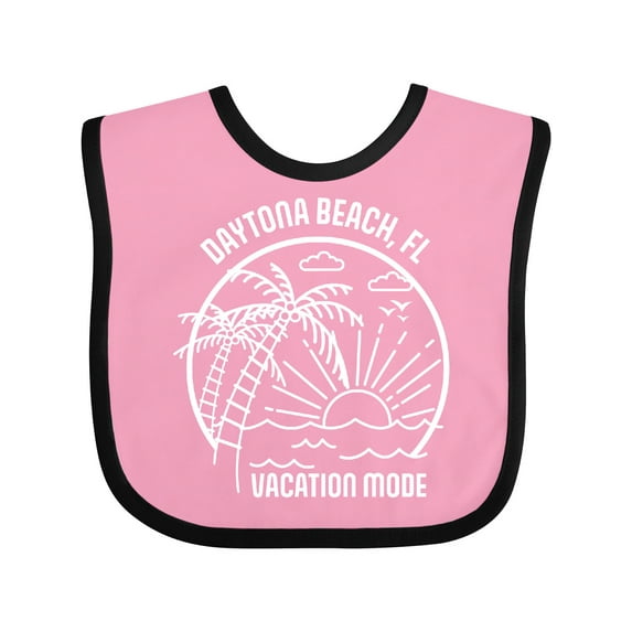 Inktastic Summer Vacation Mode Daytona Beach Florida Boys or Girls Baby Bib