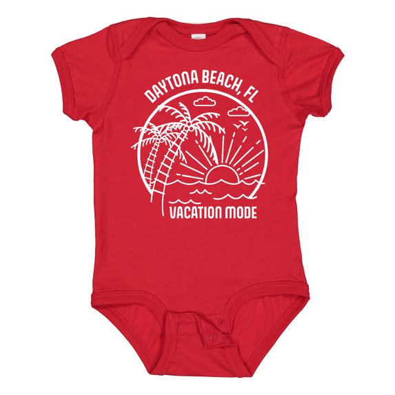 Inktastic Summer Vacation Mode Daytona Beach Florida Boys or Girls Baby Bodysuit