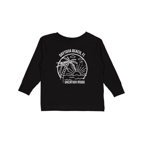 Inktastic Summer Vacation Mode Daytona Beach Florida Boys or Girls Long Sleeve Toddler T-Shirt