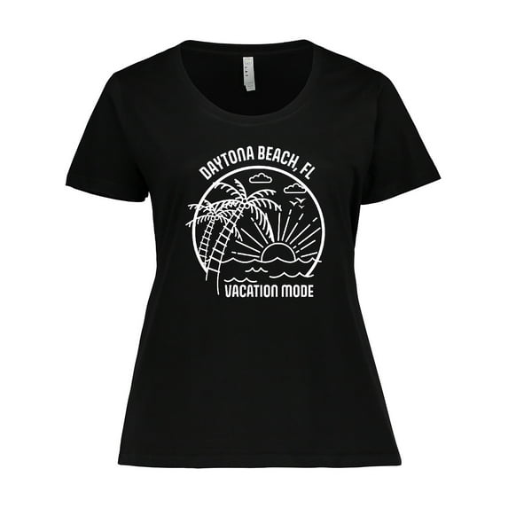 Inktastic Summer Vacation Mode Daytona Beach Florida Women's Plus Size T-Shirt