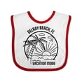 thumbnail image 1 of Inktastic Summer Vacation Mode Delray Beach Florida Boys or Girls Baby Bib, 1 of 4