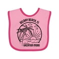 thumbnail image 1 of Inktastic Summer Vacation Mode Delray Beach Florida Boys or Girls Baby Bib, 1 of 4