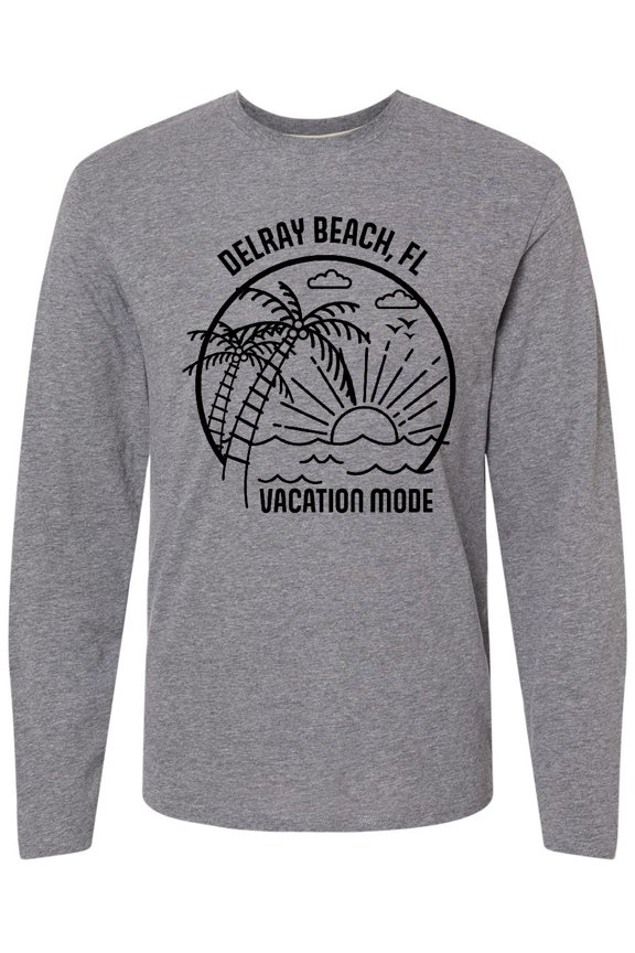 Summer Vacation Mode Delray Beach Florida Long Sleeve T-Shirt