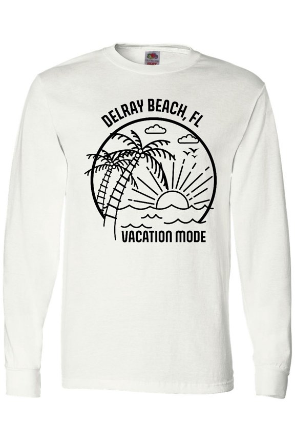 Summer Vacation Mode Delray Beach Florida Long Sleeve T-Shirt