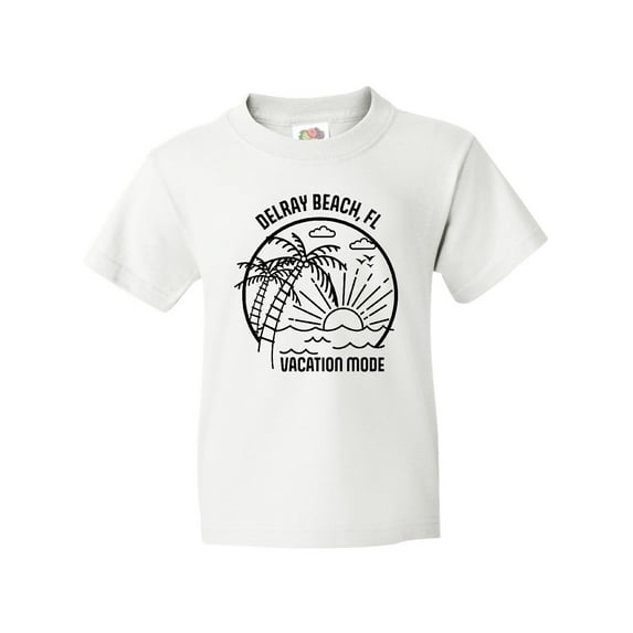 Inktastic Summer Vacation Mode Delray Beach Florida Youth T-Shirt