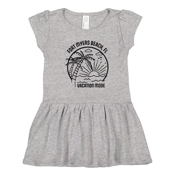 Inktastic Summer Vacation Mode Fort Myers Beach Florida Girls Toddler Dress