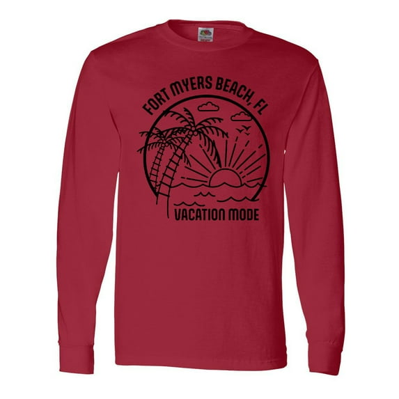 Inktastic Summer Vacation Mode Fort Myers Beach Florida Long Sleeve T-Shirt