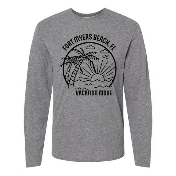 Inktastic Summer Vacation Mode Fort Myers Beach Florida Long Sleeve T-Shirt