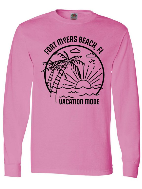 Summer Vacation Mode Fort Myers Beach Florida Long Sleeve T-Shirt