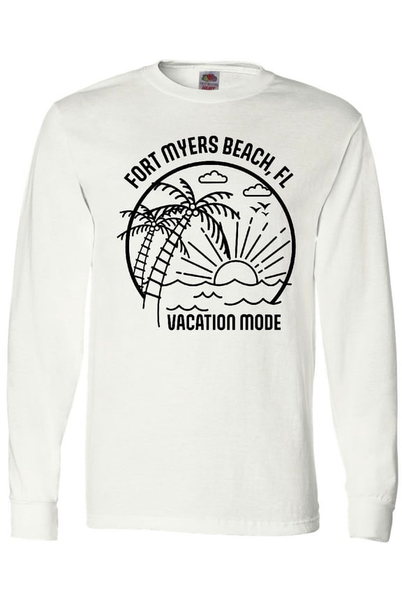 Summer Vacation Mode Fort Myers Beach Florida Long Sleeve T-Shirt