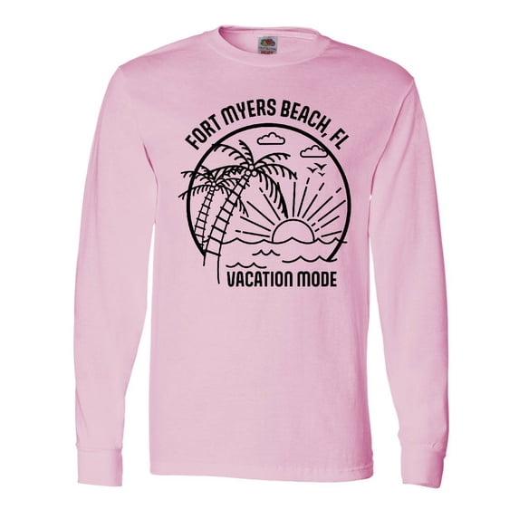 Inktastic Summer Vacation Mode Fort Myers Beach Florida Long Sleeve T-Shirt