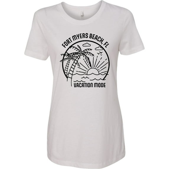 Inktastic Summer Vacation Mode Fort Myers Beach Florida Women's T-Shirt