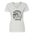 thumbnail image 1 of Inktastic Summer Vacation Mode Fort Myers Beach Florida Women's V-Neck T-Shirt, 1 of 5