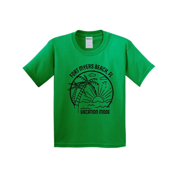 Inktastic Summer Vacation Mode Fort Myers Beach Florida Youth T-Shirt