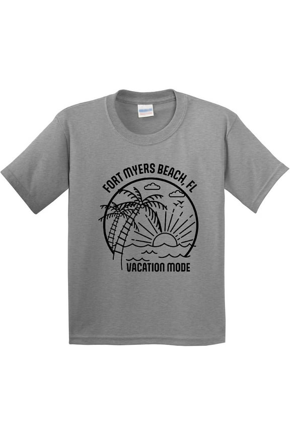 Summer Vacation Mode Fort Myers Beach Florida Youth T-Shirt