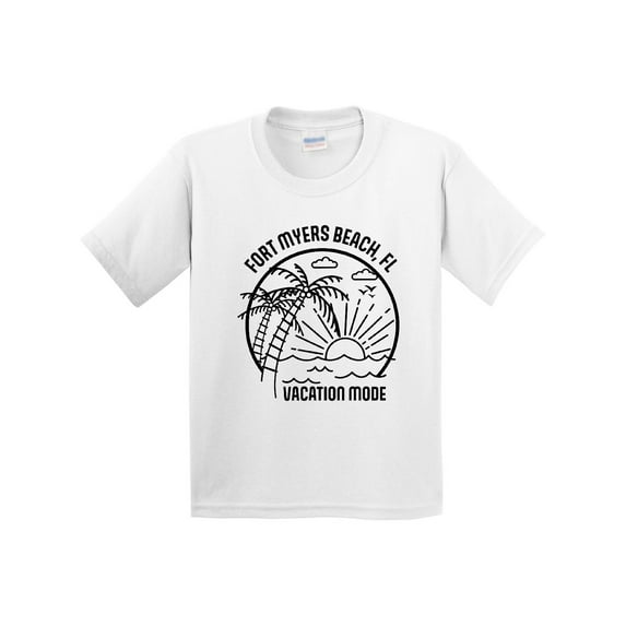 Inktastic Summer Vacation Mode Fort Myers Beach Florida Youth T-Shirt
