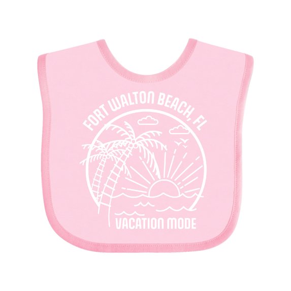 Inktastic Summer Vacation Mode Fort Walton Beach Florida Boys or Girls Baby Bib