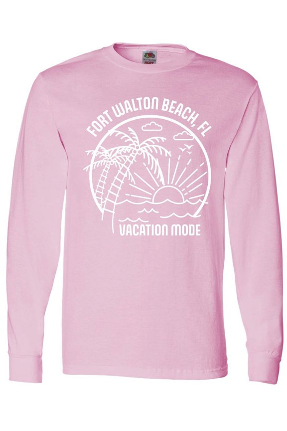 Summer Vacation Mode Fort Walton Beach Florida Long Sleeve T-Shirt