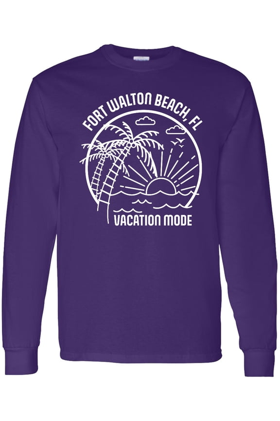 Summer Vacation Mode Fort Walton Beach Florida Long Sleeve T-Shirt