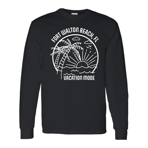 Inktastic Summer Vacation Mode Fort Walton Beach Florida Long Sleeve T-Shirt