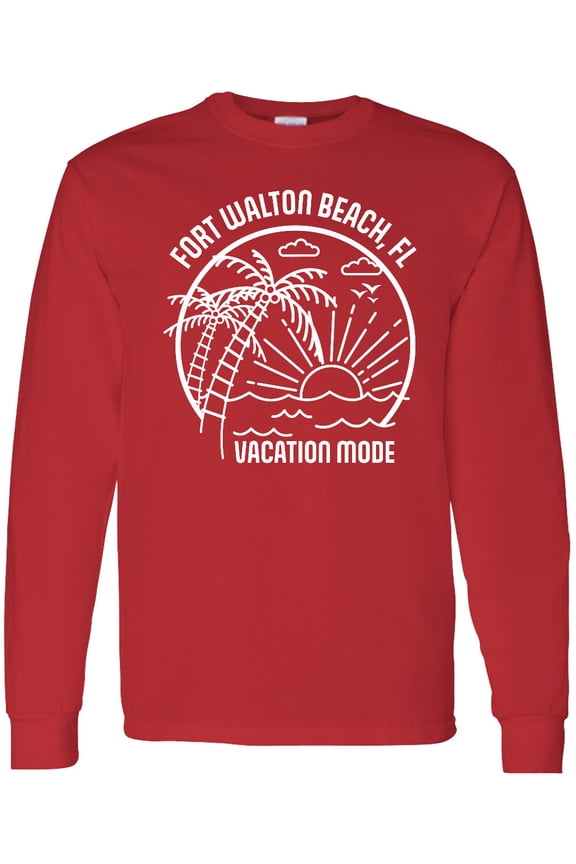 Summer Vacation Mode Fort Walton Beach Florida Long Sleeve T-Shirt