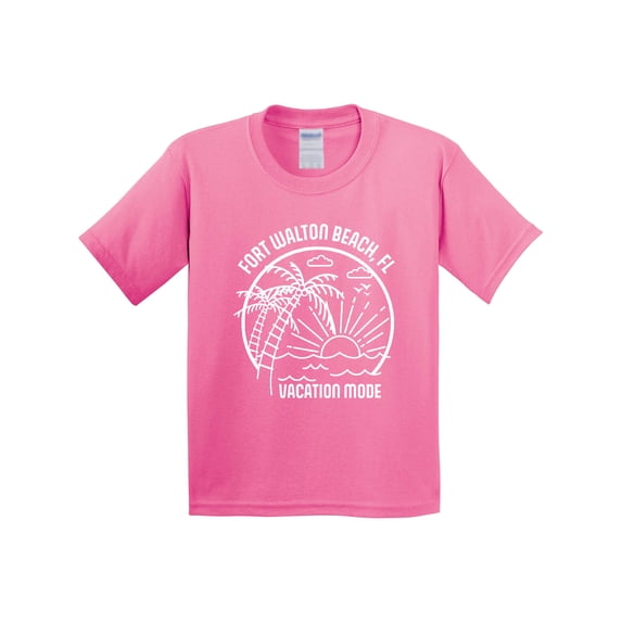 Inktastic Summer Vacation Mode Fort Walton Beach Florida Youth T-Shirt