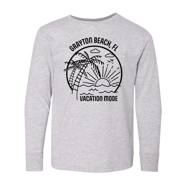 Inktastic Summer Vacation Mode Grayton Beach Florida Long Sleeve Youth