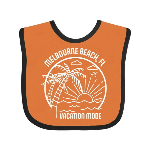 Inktastic Summer Vacation Mode Melbourne Beach Florida Boys or Girls Baby Bib
