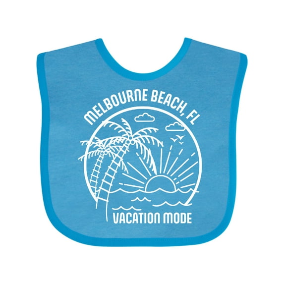 Inktastic Summer Vacation Mode Melbourne Beach Florida Boys or Girls Baby Bib