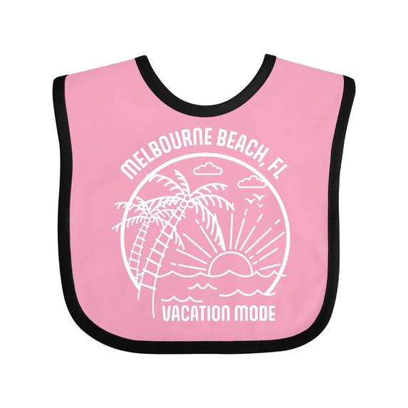 Inktastic Summer Vacation Mode Melbourne Beach Florida Boys or Girls Baby Bib
