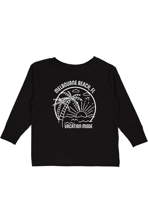 Summer Vacation Mode Melbourne Beach Florida Boys or Girls Long Sleeve Toddler T-Shirt