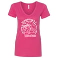 thumbnail image 1 of Inktastic Summer Vacation Mode Melbourne Beach Florida Women's V-Neck T-Shirt, 1 of 5