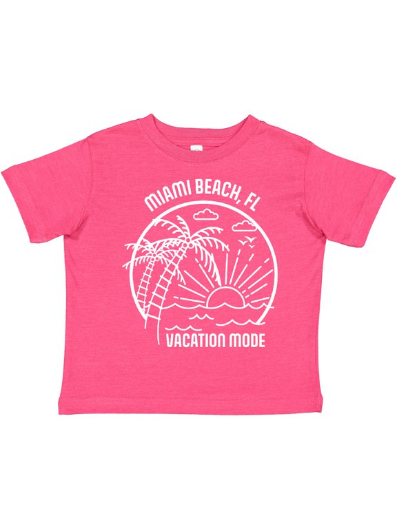 Summer Vacation Mode Miami Beach Florida Boys or Girls Toddler T-Shirt