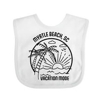 Inktastic Summer Vacation Mode Myrtle Beach South Carolina Boys or Girls Baby Bib