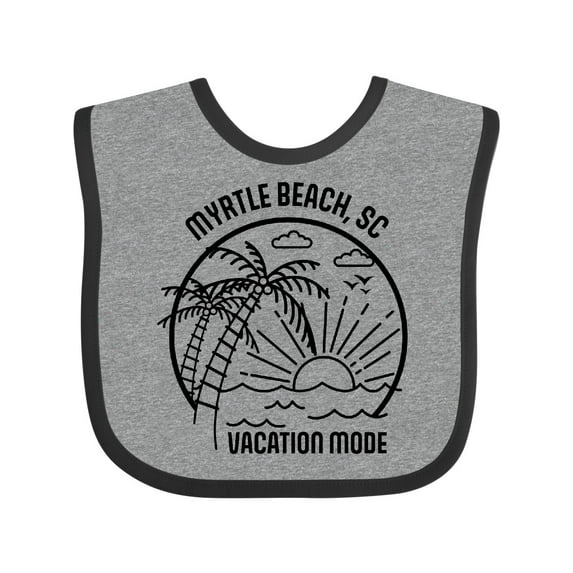 Inktastic Summer Vacation Mode Myrtle Beach South Carolina Boys or Girls Baby Bib