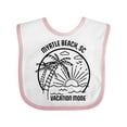 thumbnail image 1 of Inktastic Summer Vacation Mode Myrtle Beach South Carolina Boys or Girls Baby Bib, 1 of 4