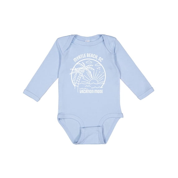 Inktastic Summer Vacation Mode Myrtle Beach South Carolina Boys or Girls Long Sleeve Baby Bodysuit
