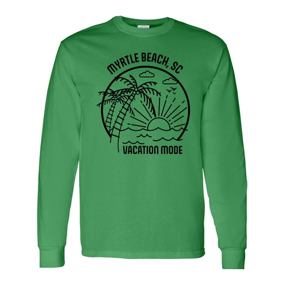 Inktastic Summer Vacation Mode Myrtle Beach South Carolina Long Sleeve T-Shirt
