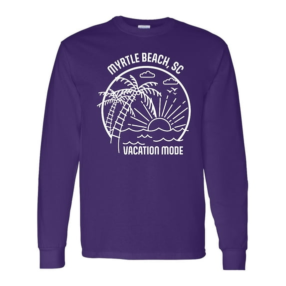Inktastic Summer Vacation Mode Myrtle Beach South Carolina Long Sleeve T-Shirt