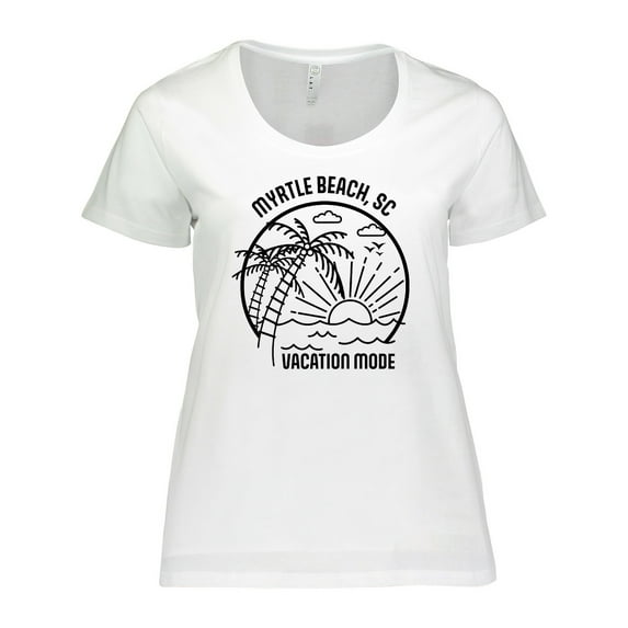 Inktastic Summer Vacation Mode Myrtle Beach South Carolina Women's Plus Size T-Shirt