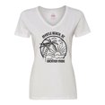 thumbnail image 1 of Inktastic Summer Vacation Mode Myrtle Beach South Carolina Women's V-Neck T-Shirt, 1 of 5