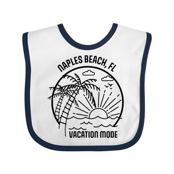 Inktastic Summer Vacation Mode Naples Beach Florida Boys or Girls Baby Bib