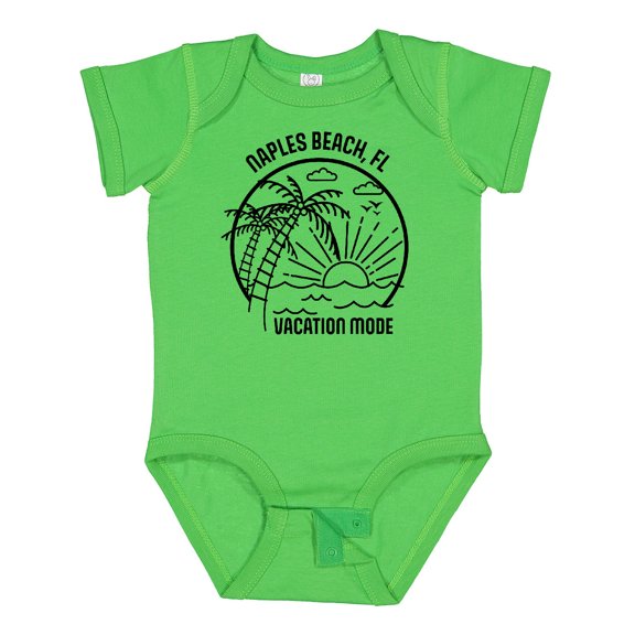 Inktastic Summer Vacation Mode Naples Beach Florida Boys or Girls Baby Bodysuit