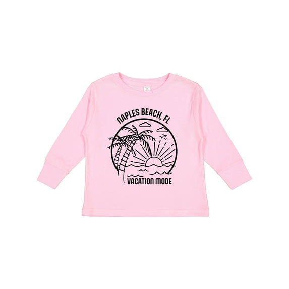 Inktastic Summer Vacation Mode Naples Beach Florida Boys or Girls Long Sleeve Toddler T-Shirt