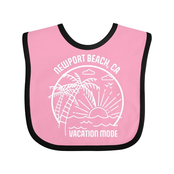 Inktastic Summer Vacation Mode Newport Beach California Boys or Girls Baby Bib