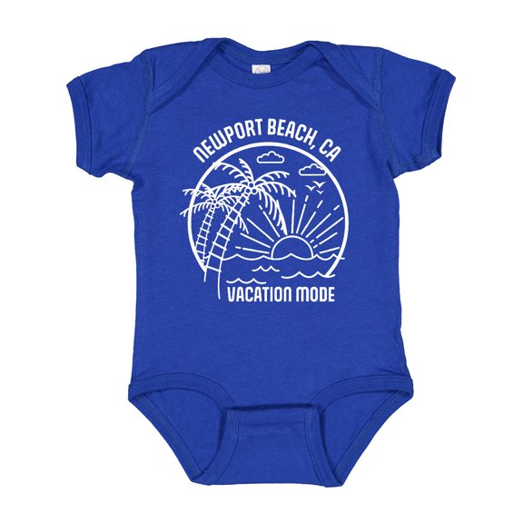 Inktastic Summer Vacation Mode Newport Beach California Boys or Girls Baby Bodysuit