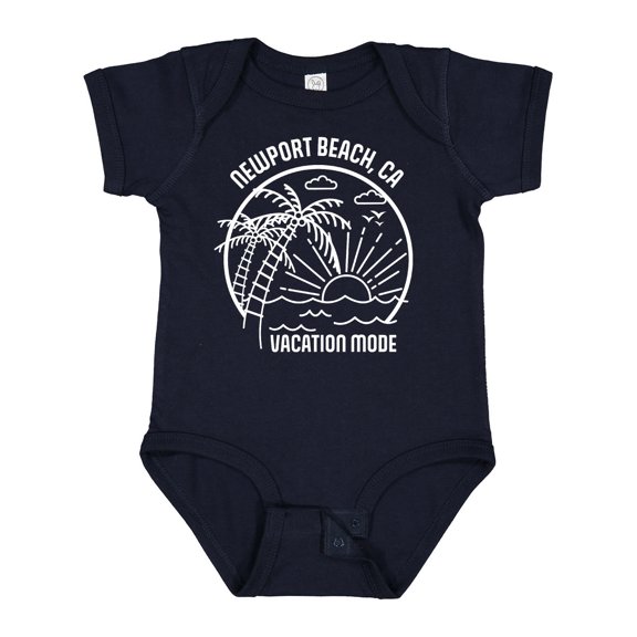Inktastic Summer Vacation Mode Newport Beach California Boys or Girls Baby Bodysuit
