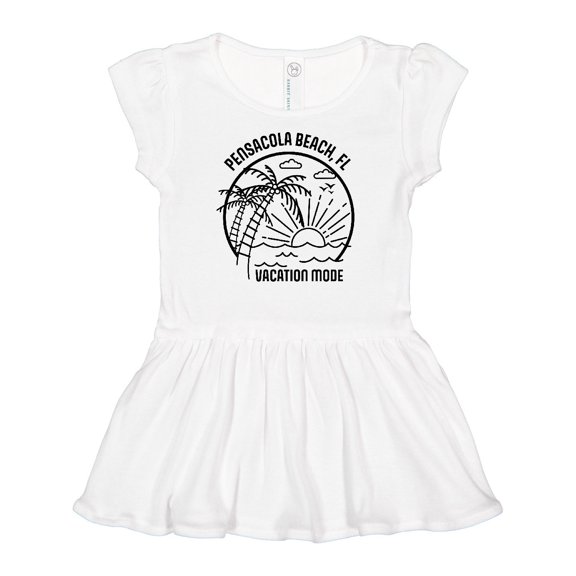 Inktastic Summer Vacation Mode Pensacola Beach Florida Girls Baby Dress