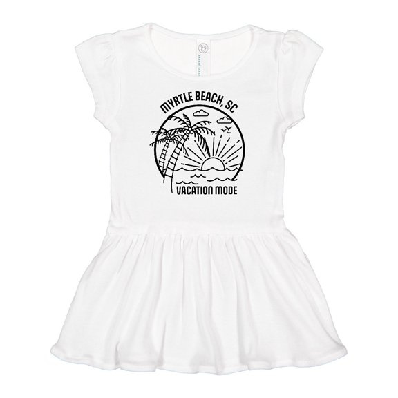 Inktastic Summer Vacation Mode Myrtle Beach South Carolina Girls Baby Dress