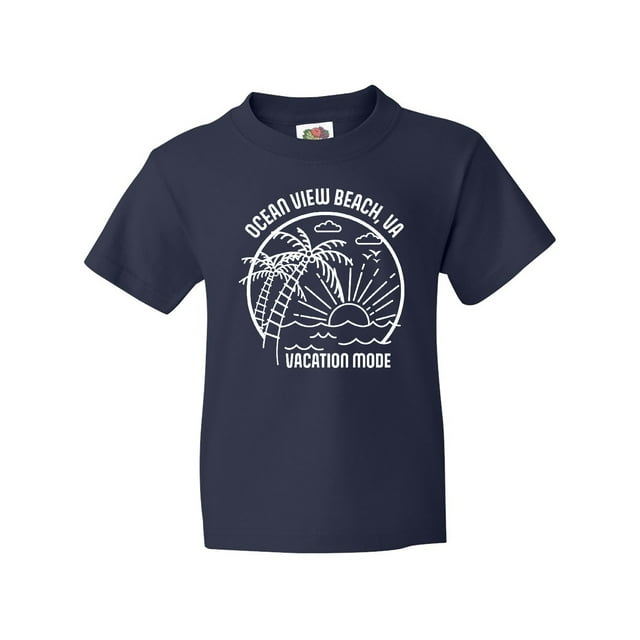 Inktastic Summer Vacation Mode Ocean View Beach Virginia Youth T-Shirt